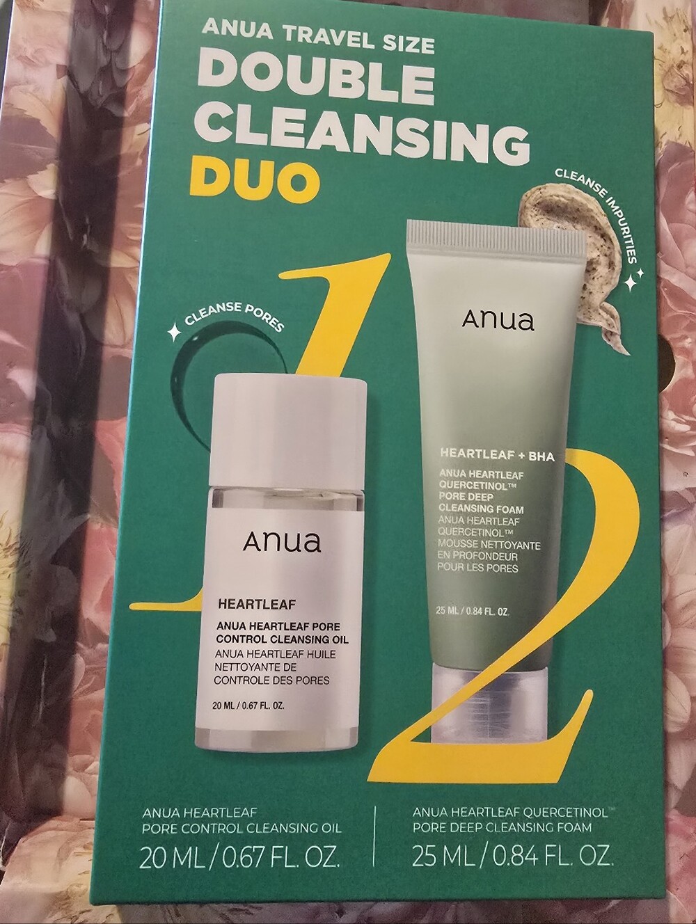 ANUA DOUBLE CLEANSING HEARTLEAF PORE CONTROL CLEANSING OIL & PORE CLEANSING FOAM